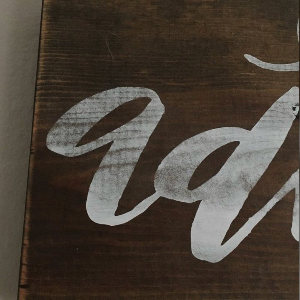 Rustic Wood Wall Art | Hand Lettered | Farmhouse - Picture 3 of 3
